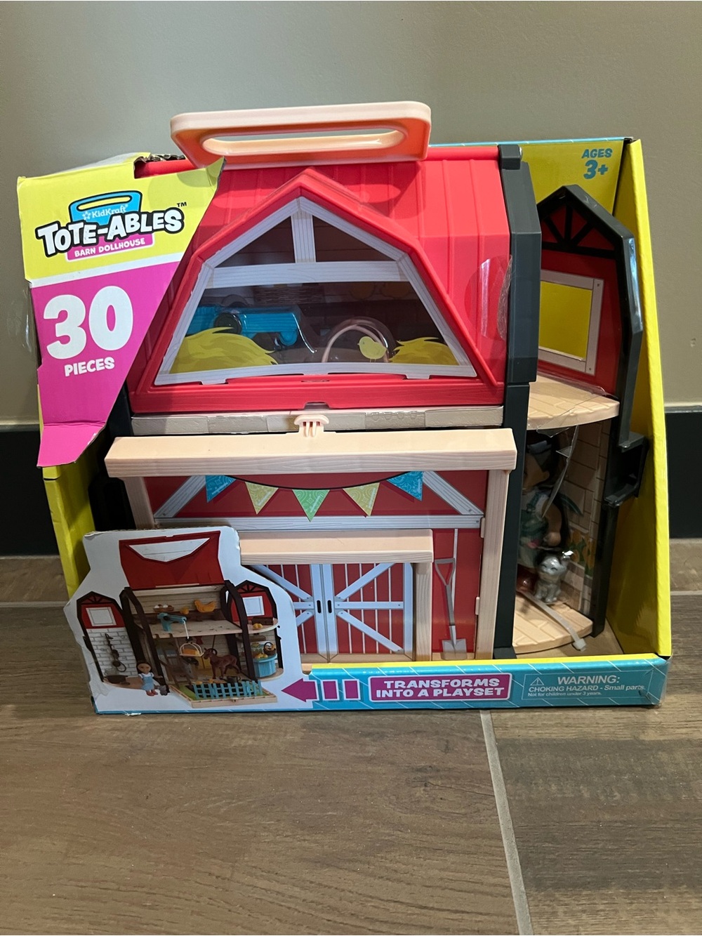 KidKraft Tote-ables™ Portable Barn Dollhouse NIB $35